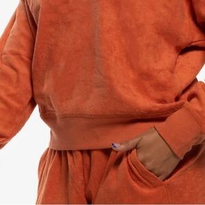 JOLYN Terry Cloth Cropped Sweatshirt Riad sz M